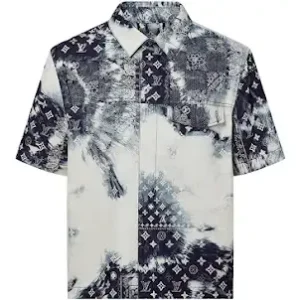 Louis Vuitton Monogram Bandana Short-Sleeved Denim Shirt