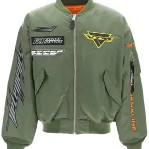 Vetements Green Racing Logo Bomber Jacket