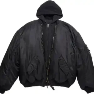 Balenciaga All In Bomber Jacket Black