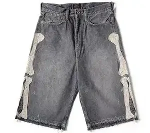 Kapital Skeleton Denim Shorts