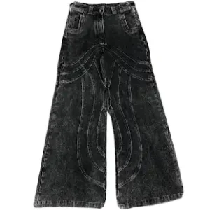 No Faith Studios Heavy Wave Denim Black Jeans