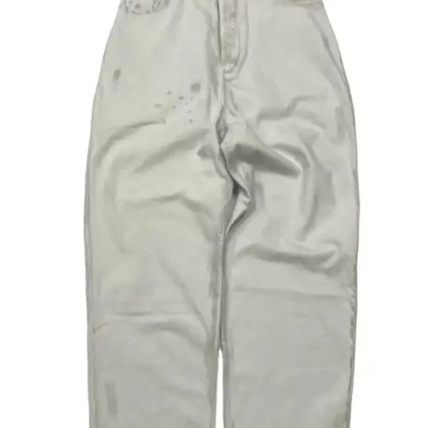 Balenciaga Baggy White Distressed Jeans