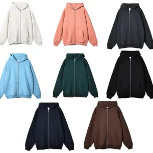 Unbranded Blank Zip-Up Hoodies #2