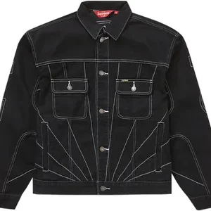 Supreme Radial Embroidered Denim Trucker Jacket