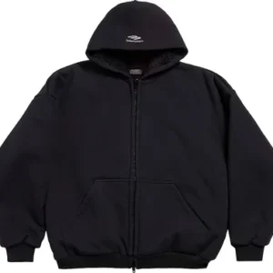 Balenciaga 3B Sports Icon Outerwear Zip-Up Hoodie