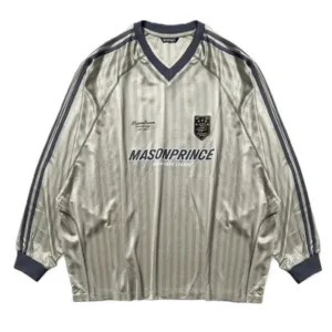 MASONPRINCE Long Sleeve Grey Football Jersey