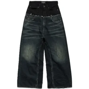 Balenciaga Cut Up Jeans Black