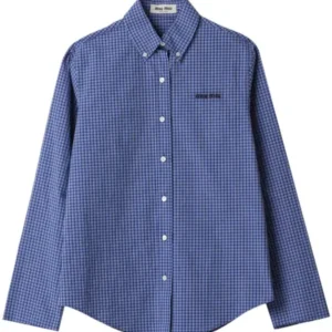 Miu Miu Checked Button Up Shirt