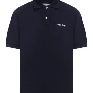 Miu Miu Navy Blue Polo