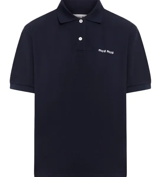 Miu Miu Navy Blue Polo