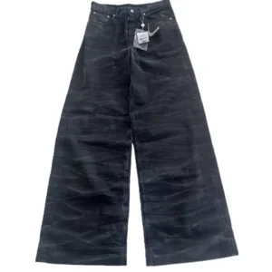 Maison Margiela Baggy Black Ripple Jeans