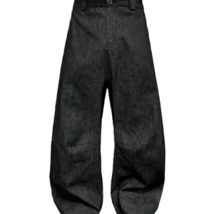 JCAESAR Baggy Pleated Low Rise Denim Jeans