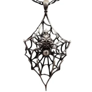 Ossuary Spider Web Silver Pendant