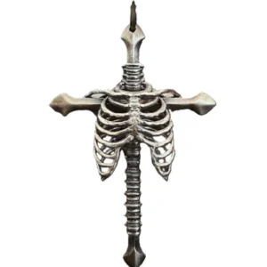 Ossuary Rib Cage Silver Pendant