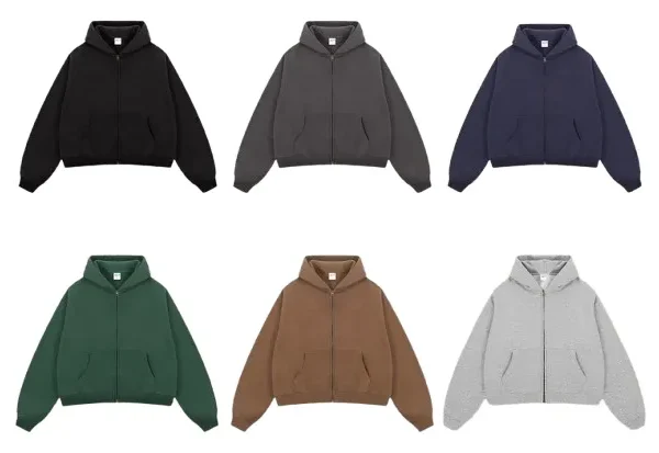 Unbranded Boxy Fit Zip Up Hoodies