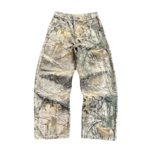 Camouflage loose straight-leg pants 4318
