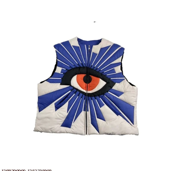 KONOOT new product Eye of Truth vest vest cotton-filled Outwear men's and women's American style Trendy jacket Fall and winter styles