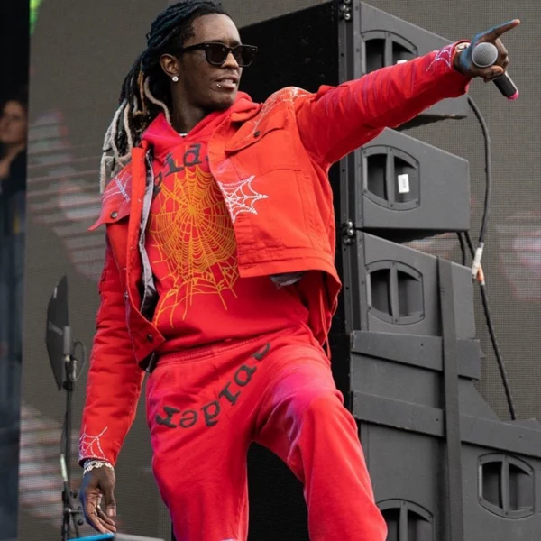 Young Thug Celebrity Style Sp5Der 555555 Swodie Pants pants Sweatshirt Suit